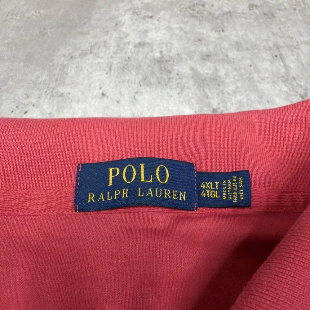 Polo Ralph Lauren Polo Shirt Men's 4XLT Red Flesh Pony Golf Performance